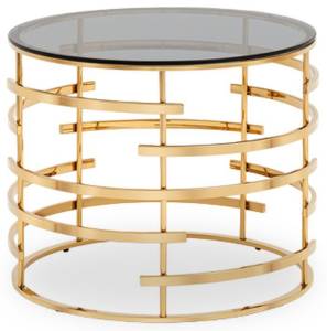 Стол журнальный Stool Group Инфлюэнс EET-181-TG сталь золото 60x60