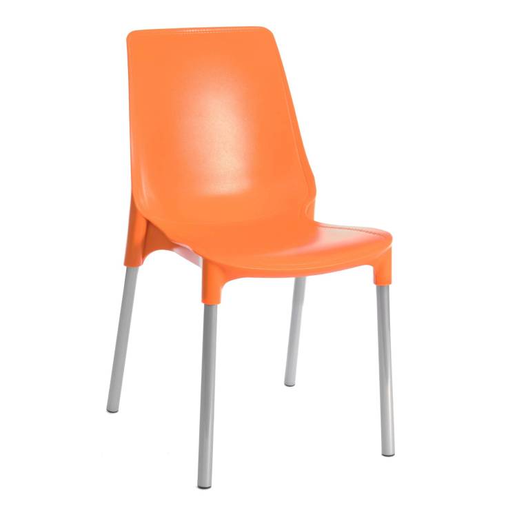 Стул Tetchair Genius (mod 75) 21875 оранжевый, ножки хром, металл, пластик