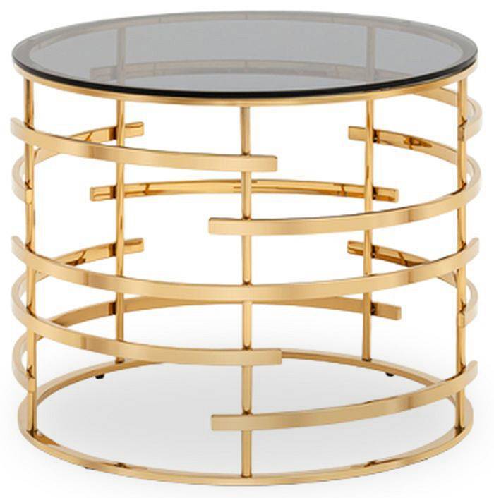 Стол журнальный Stool Group Инфлюэнс EET-181-TG сталь золото 60x60