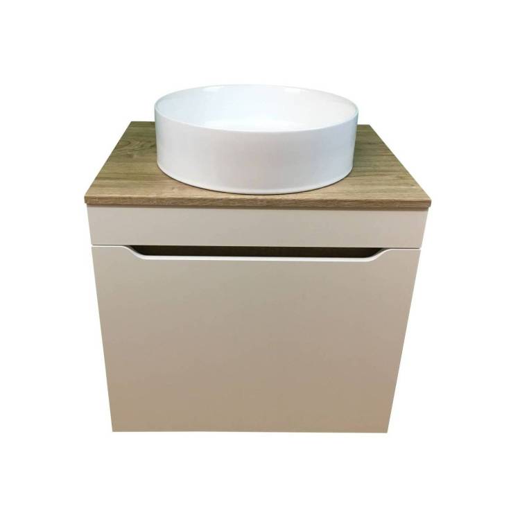 Тумба с раковиной Sintesi STL.W7018_00004151975 подвесная, светло-коричневый, белый