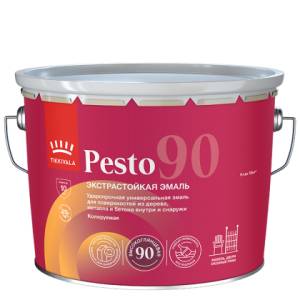 Эмаль универсальная Tikkivala Pesto 90 высокоглянцевая база A 9 л