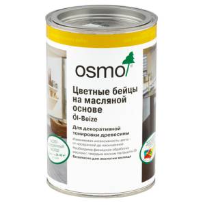 Цветные бейцы на масляной основе Osmo Öl-Beize 3501 белый 1 л
