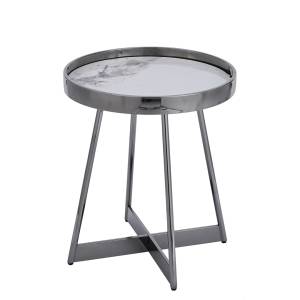 Стол журнальный Stool Group Гера EET-280-GM белая керамика 50x50x55