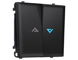 Комплект механизма 2-клавишного выключателя Ambrella Volt Sigma MS804460 черный матовый