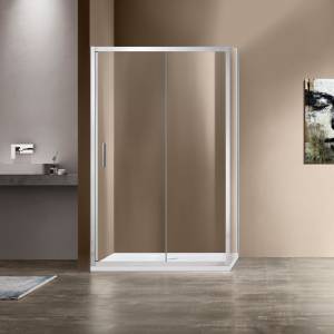 Душевой уголок Vincea Garda VSR-1G9014CL профиль хром, стекло прозрачное, 1400x900