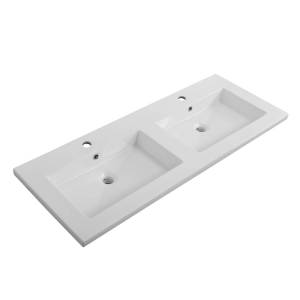 Раковина Cezares CZR-8070-120-2 120 см, белая глянцевая