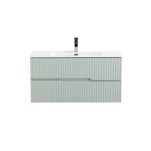 Тумба с раковиной Cezares Duet-N 100 зеленый жемчужный, раковина CZR-8095-100