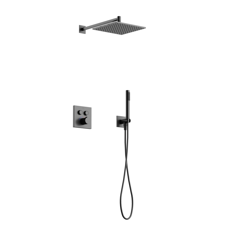 Душевая система Sancos Linn SC9022GG вороненая сталь