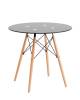 Стол Stool Group Eames DSW CHAD BLACK v.2 стеклянный черный 80x80x74