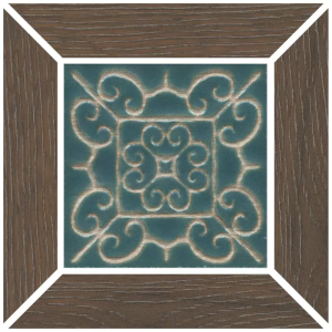 Вставка Kerama Marazzi Тровазо ID154 наборный коричневый светлый матовый 13x13x0.9