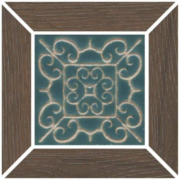 Вставка Kerama Marazzi Тровазо ID154 наборный коричневый светлый матовый 13x13x0.9