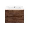Тумба под раковину Vincea Mia VMC-2MC700RW 700 подвесная, 2 выкатных ящика soft close, R.Wood фото 2