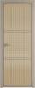 Межкомнатная дверь Profil Doors 3 AX цвет профиля Никель матовый, стекло безопасное 6 мм мору золото 600x2000