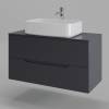 Тумба с раковиной Orange Line Li-100TugMDF+B07-600W графит матовый, 100 см фото 2