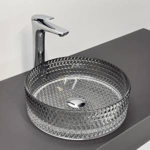 Раковина Comforty CF21010 стеклянная, градиентный серый
