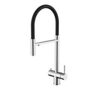Смеситель для кухни Knotlor Infinity SS-16 с подключением фильтра, сатин
