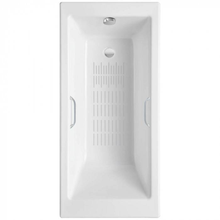 Чугунная ванна Delice Eclat DLR230621R-AS 170x70, с отверстиями под ручки, без ножек