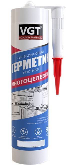 Герметик силиконизированный многоцелевой VGT белый 280 гр