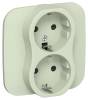 Розетка 2-местная с заземлением и шторками IEK Flite FI-R24A-16-K92 панг