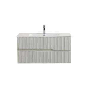 Тумба с раковиной Cezares Duet-N 100 серый жемчужный, раковина CZR-8095-100