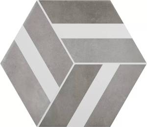Керамогранит Durstone Six Cementine Bari Grey 23x27