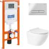 Комплект Belbagno Sfera-R BB046CHR/BB2111SC/BB002-80/BB005-PR-CHROME кнопка хром