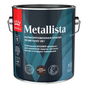 Краска по ржавчине Tikkivala Metallista глянцевая темно-коричневая 2.3 л