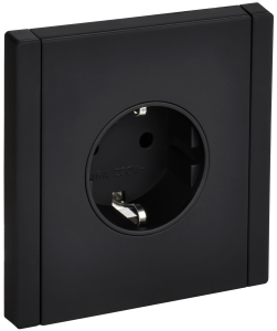 Розетка 1-местная с заземлением IEK Forte&Piano FP-R11-16-M-K02 черный