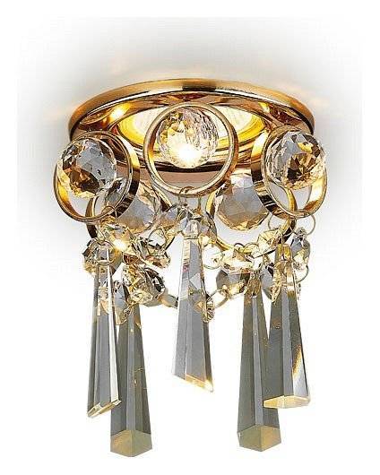 Встраиваемый точечный светильник Ambrella light Crystal K2222 CL/G