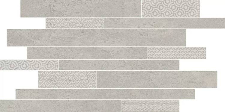 Декор Kerama Marazzi Ламелла SBM009/SG458320 серый светлый мозаичный 50.2x25x8.5