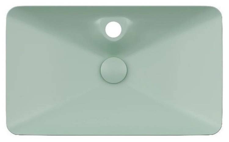 Раковина Isvea SistemaY Clear 10SY50065SV-2T мятно-зеленый матовый, 64.4x39.5