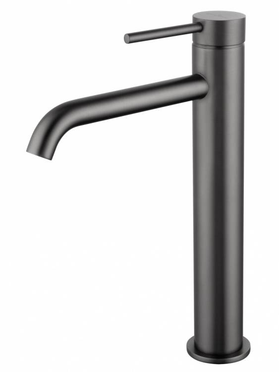 Смеситель для раковины Wonzon & Woghand WW-88239017-BGM высокий, темный графит