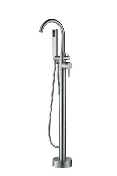 Смеситель для ванны Boch Mann Braies Brush Nickel BM8922, напольный никель