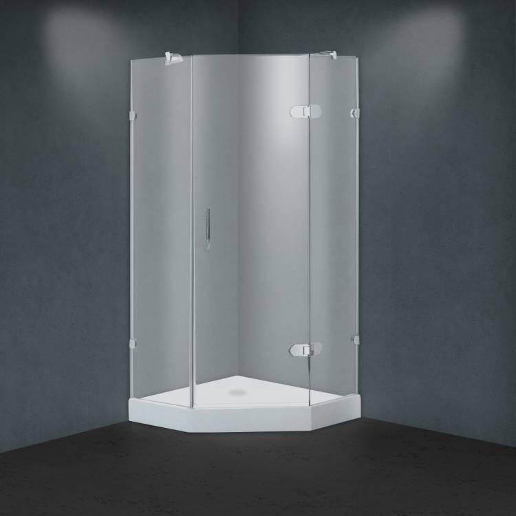 Душевой уголок Timo BY-839/80F профиль хром, стекло матовое, 80x80x200