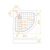 Поддон для душа RGW SMC 57350488-01 Четверть круга, 80x140 фото 8