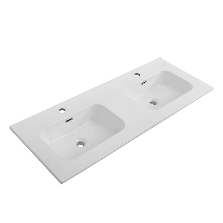 Раковина Cezares Duet CZR-8095-120-2 белый глянцевый, 121x46x17