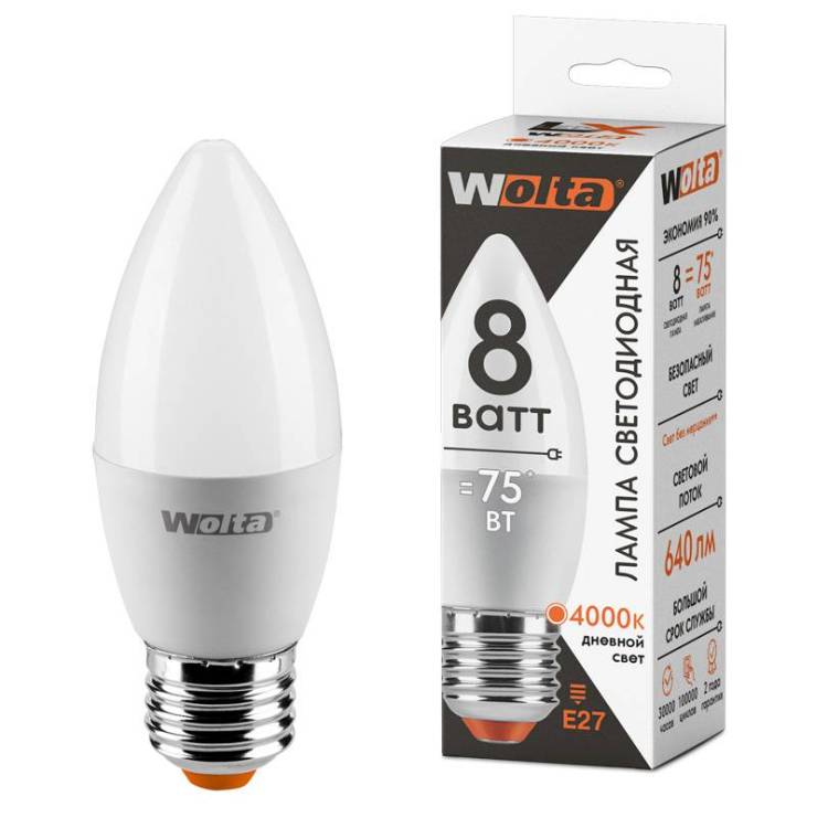 Светодиодная лампа Wolta 30SC8E27