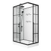 Душевая кабина Niagara Standart ST120/80/15QL/KL/BKT 1200х800х2150, профиль черный матовый, левая, 3 места