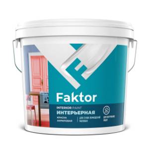 Краска интерьерная Faktor белая 13 кг