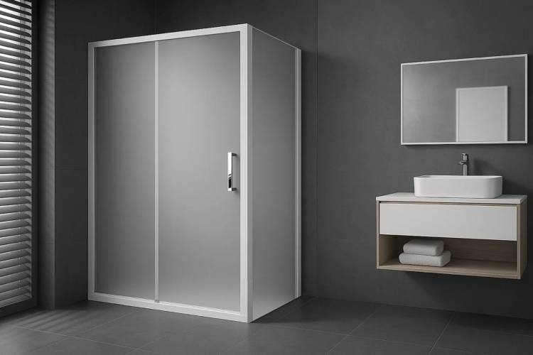 Душевой уголок Royal Bath Accord RB7120HPS-C профиль белый, стекло матовое, 120x70x200