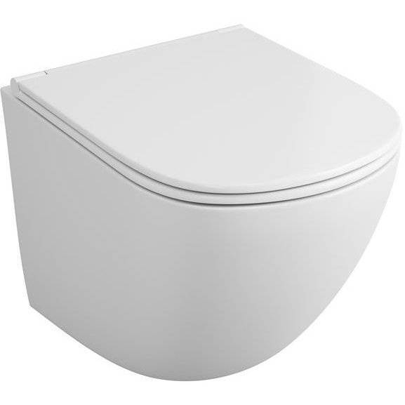 Унитаз подвесной OWL 1975 Vind OWLT190302 Cirkel-H Tornado безободковый, с крышкой-сиденьем микролифт