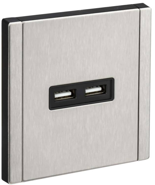 Розетка USB type A+A IEK Forte&Piano FP-U21-D31-M-K50 никель