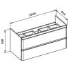 Тумба с раковиной Belbagno Albano-Cer ALBANO-CER-1050-2C-SO-CVG 102x44x50 Cemento Verona Grigio подвесная с двумя выкатными ящиками фото 9