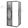 Душевой уголок AvaCan KB80 профиль черный, стекло прозрачное, с рисунком, 90x90x195 фото 3