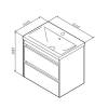 Тумба с раковиной Am.Pm Pulse M91-FHX0602OF-WCC0602WG 60 см, под дерево фото 7