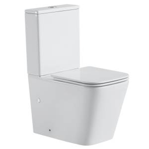 Унитаз компакт Black&White W-7703 7703W Безободковый Белый