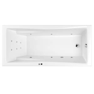 Акриловая ванна WHITECROSS Palace LINE 0104.180080.100.LINE.CR 180x80 с гидромассажем, форсунки хром