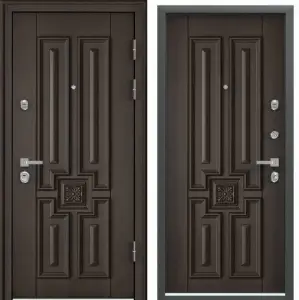 Входная стальная дверь Torex PROFESSOR-4+ 02 PP 13276 ПВХ Дуб угольный/ПВХ Дуб угольный 2000x880