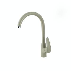 Смеситель для кухни Lemark Linara LM0405PGR с высоким поворотным изливом Грей