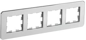 Рамка 4-постовая IEK Brite BR-M42-M-01-K47 алюминий